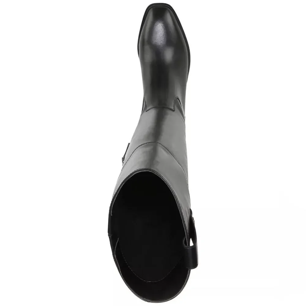 Sam Edelman Drina Leather Riding Knee-High Boots, Black, New, Size 11M